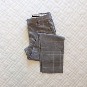 Ann Taylor Linen Blend Ankle Pants in Grey Windowpane, 2